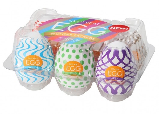 Набор из 6 мастурбаторов Tenga EGG IV с различным рельефом - Tenga - в Смоленске купить с доставкой