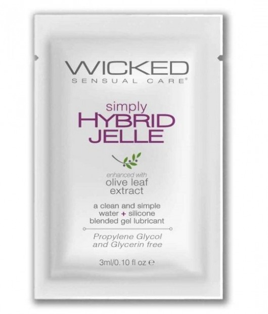 Гель-лубрикант на водно-силиконовой основе Simply Hybrid Jelle - 3 мл. - Wicked - купить с доставкой в Смоленске