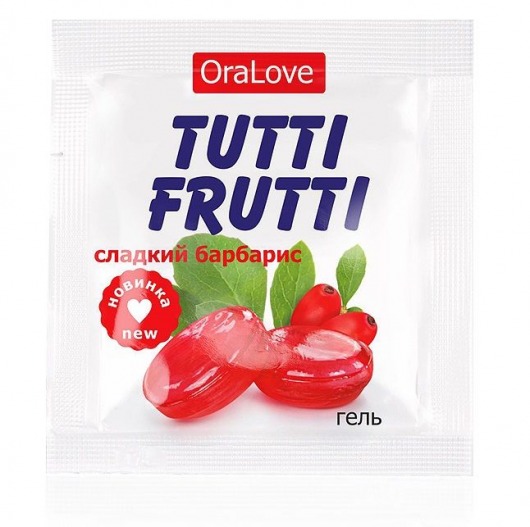 Гель-смазка Tutti-frutti со вкусом барбариса - 4 гр. - Биоритм - купить с доставкой в Смоленске