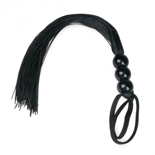 Черная силиконовая плеть Silicone Whip - 32 см. - Easy toys - купить с доставкой в Смоленске