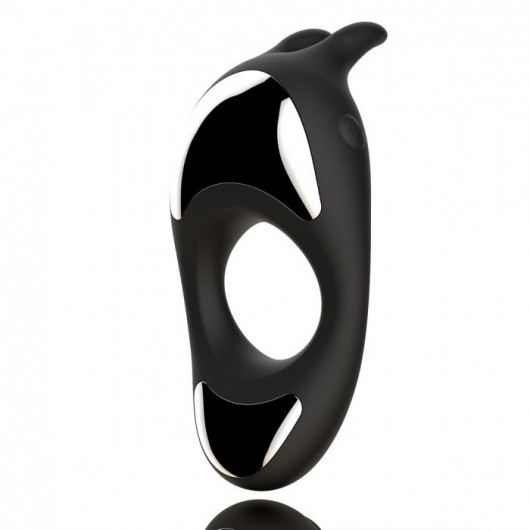 Черное эрекционное кольцо с двумя моторами Zeus Dual Vibe Cock Ring - FeelzToys - в Смоленске купить с доставкой