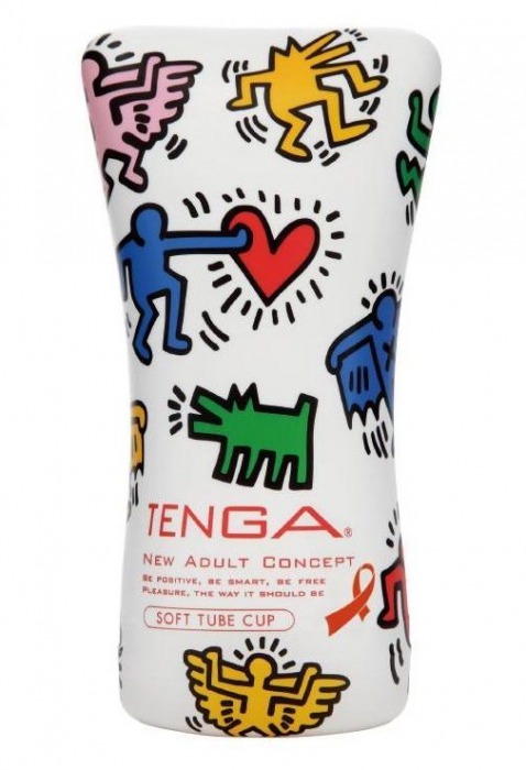 Мастурбатор-туба Keith Haring Soft Tube CUP - Tenga - в Смоленске купить с доставкой