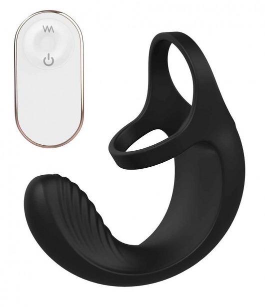 Черный анальный стимулятор с эрекционными кольцами Remote Couple Teaser - Dream Toys - в Смоленске купить с доставкой