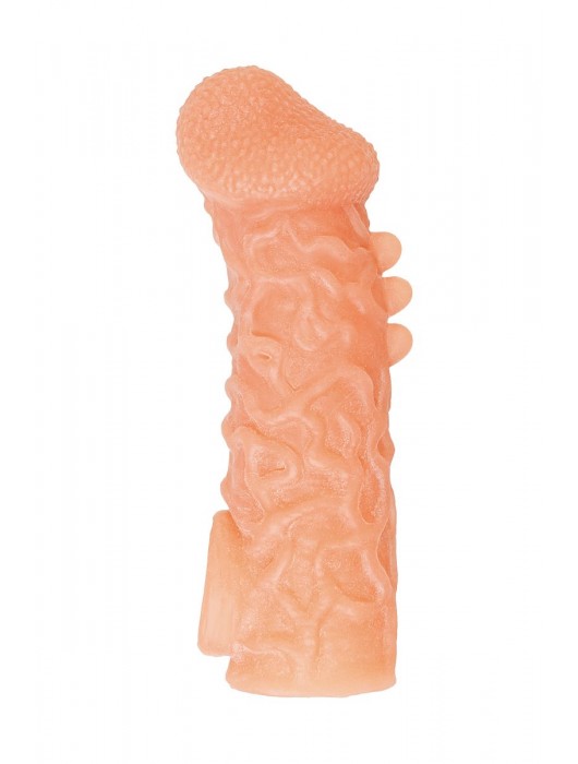 Телесная закрытая насадка с шершавой головкой Cock Sleeve Size S - 13,8 см. - KOKOS - в Смоленске купить с доставкой