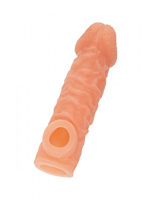 Телесная закрытая насадка с шершавой головкой Cock Sleeve Size S - 13,8 см. - KOKOS - в Смоленске купить с доставкой