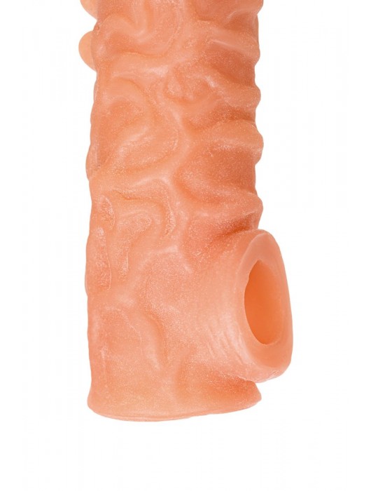 Телесная закрытая насадка с шершавой головкой Cock Sleeve Size S - 13,8 см. - KOKOS - в Смоленске купить с доставкой