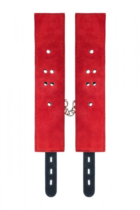 Красно-черные оковы на ноги из кожи - ToyFa - купить с доставкой в Смоленске