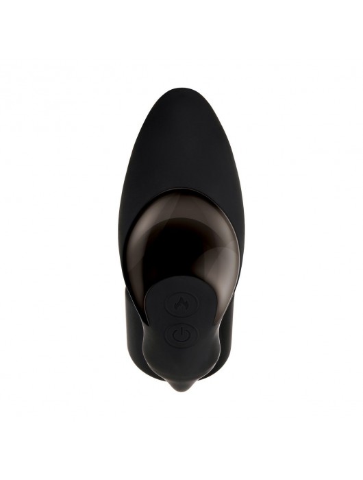 Черный вибромассажер простаты с эрекционным кольцом Strapped   Tapped - Zero Tolerance - в Смоленске купить с доставкой