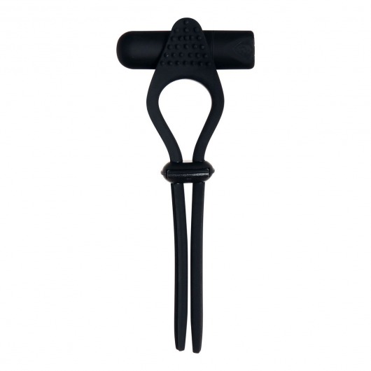 Черное эрекционное лассо с вибропулей Black Tie Affair - Zero Tolerance - в Смоленске купить с доставкой