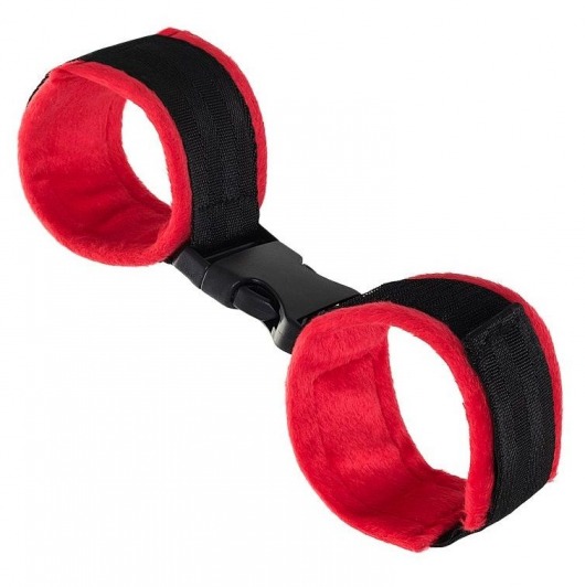Красно-черные велюровые оковы Anonymo - ToyFa - купить с доставкой в Смоленске