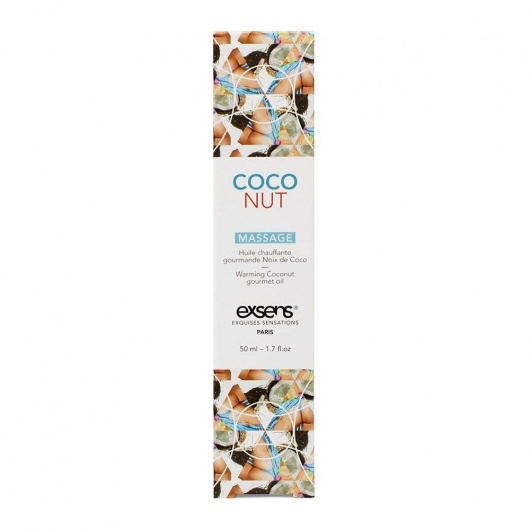 Разогревающее массажное масло с ароматом кокоса Gourmet Coconut - 50 мл. - Exsens - купить с доставкой в Смоленске