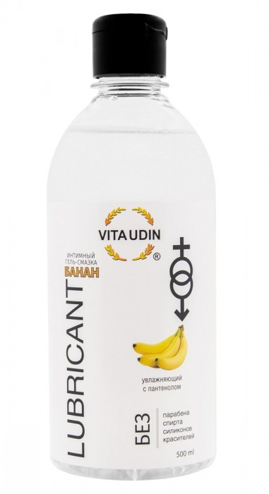 Интимный гель-смазка на водной основе VITA UDIN с ароматом банана - 500 мл. - VITA UDIN - купить с доставкой в Смоленске