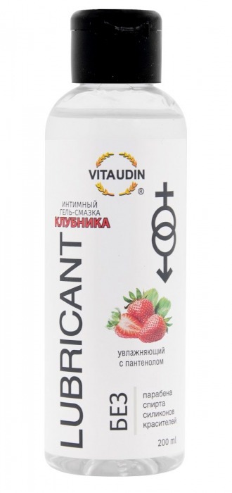 Интимный гель-смазка на водной основе VITA UDIN с ароматом клубники - 200 мл. - VITA UDIN - купить с доставкой в Смоленске