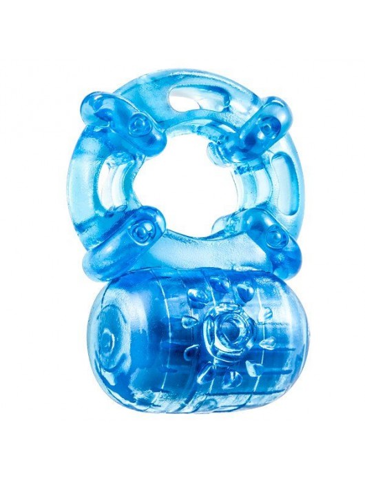 Голубое эрекционное виброкольцо Reusable 5 Function Cock Ring - Blush Novelties - в Смоленске купить с доставкой