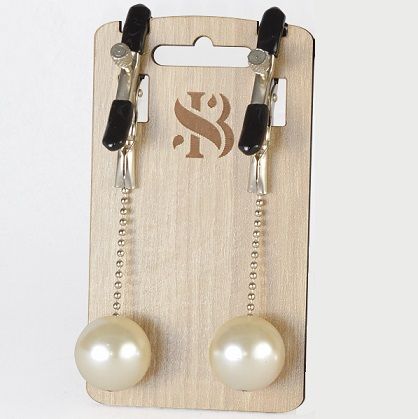 Зажимы на соски с бусинами под жемчуг Pearl - Sitabella - купить с доставкой в Смоленске