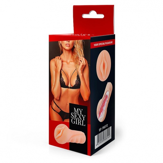 Реалистичный мастурбатор-вагина с рельефной внутренней поверхностью - Bior toys - в Смоленске купить с доставкой