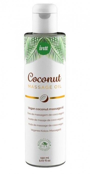 Массажное масло Vegan Coconut - 150 мл. - INTT - купить с доставкой в Смоленске