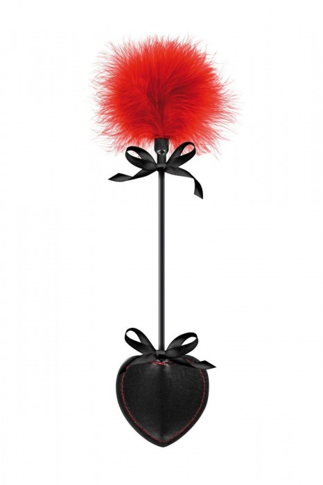 Стек с пуховкой Sweet Caress Feather Whip - 44 см. - Sweet Caress - купить с доставкой в Смоленске