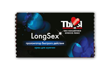 Пролонгирующий крем LongSex в одноразовой упаковке - 1,5 гр. - Биоритм - купить с доставкой в Смоленске