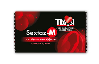 Возбуждающий крем Sextaz-M для мужчин в одноразовой упаковке - 1,5 гр. - Биоритм - купить с доставкой в Смоленске