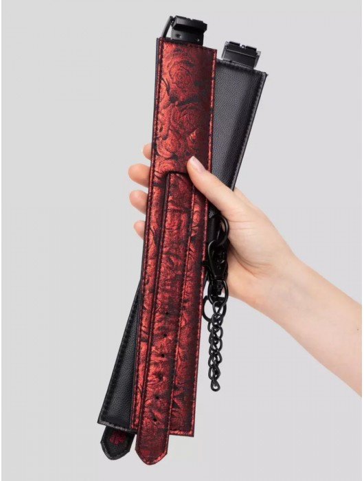 Красно-черные оковы Reversible Faux Leather Ankle Cuffs - Fifty Shades of Grey - купить с доставкой в Смоленске