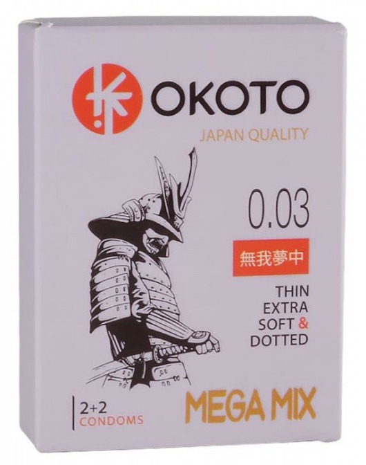 Набор из 4 презервативов OKOTO MegaMIX - Sitabella - купить с доставкой в Смоленске