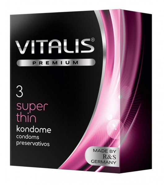 Ультратонкие презервативы VITALIS PREMIUM super thin - 3 шт. - Vitalis - купить с доставкой в Смоленске