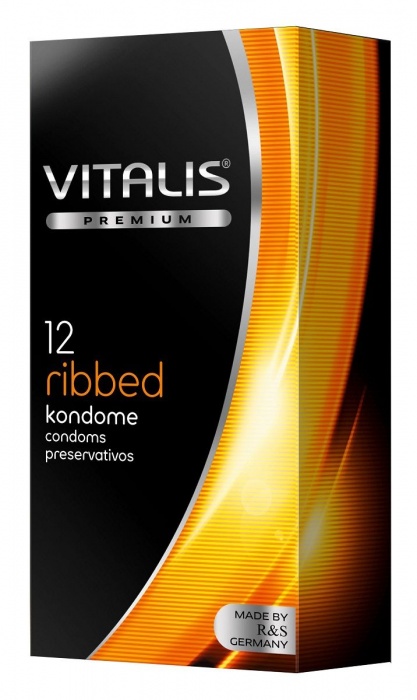 Ребристые презервативы VITALIS PREMIUM ribbed - 12 шт. - Vitalis - купить с доставкой в Смоленске