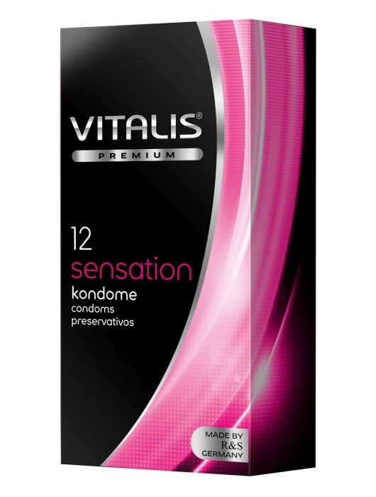Презервативы VITALIS PREMIUM sensation с пупырышками и кольцами - 12 шт. - Vitalis - купить с доставкой в Смоленске