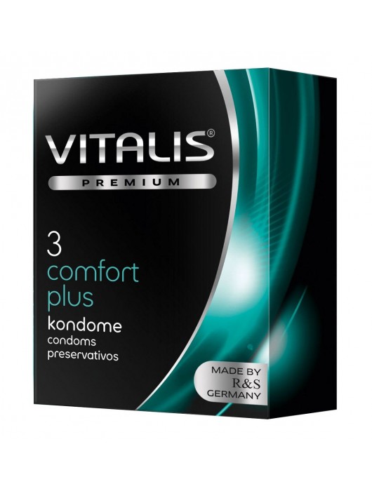 Контурные презервативы VITALIS PREMIUM comfort plus - 3 шт. - Vitalis - купить с доставкой в Смоленске