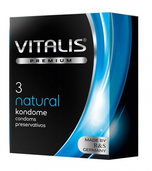 Классические презервативы VITALIS PREMIUM natural - 3 шт. - Vitalis - купить с доставкой в Смоленске