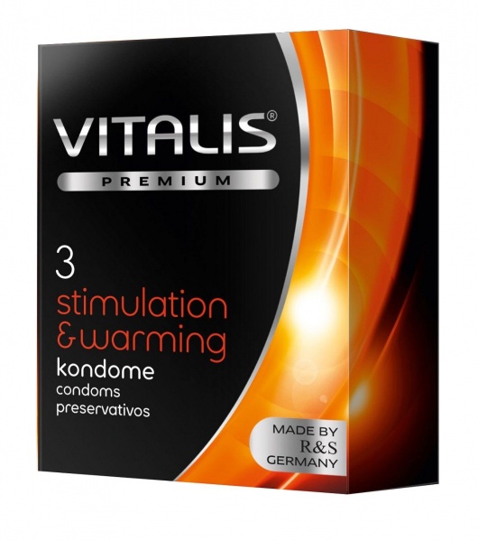 Презервативы VITALIS PREMIUM stimulation   warming с согревающим эффектом - 3 шт. - Vitalis - купить с доставкой в Смоленске