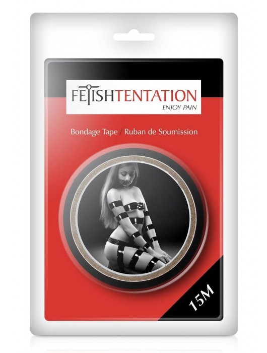 Черный скотч для фиксации - 15 м. - Fetish Tentation - купить с доставкой в Смоленске