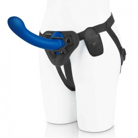 Синяя насадка Remote Control P-Spot G-Spot с черными трусиками - 20 см. - Pegasus - купить с доставкой в Смоленске