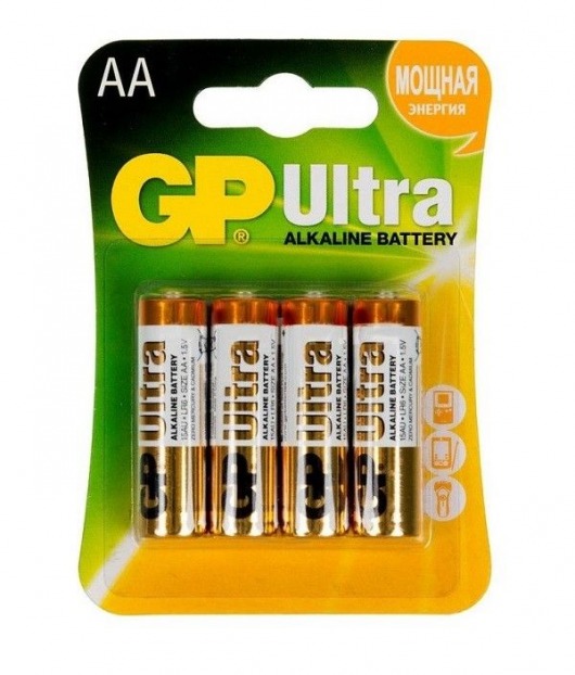 Батарейки алкалиновые GP Ultra Alkaline AA/LR6 - 4 шт. - Элементы питания - купить с доставкой в Смоленске