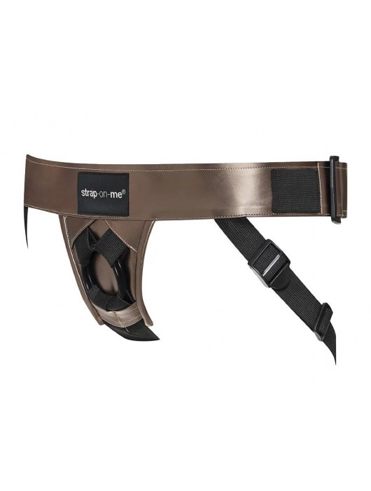 Бронзовый пояс для насадок Curious Harness - Strap-on-me - купить с доставкой в Смоленске