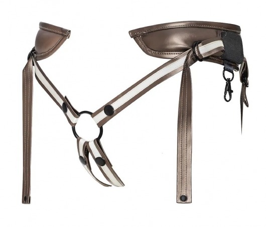 Бронзовый пояс для насадок Desirous Harness - Strap-on-me - купить с доставкой в Смоленске