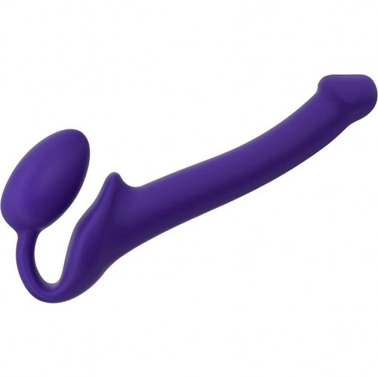 Фиолетовый безремневой страпон Silicone Bendable Strap-On - size S - Strap-on-me - купить с доставкой в Смоленске