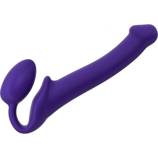 Фиолетовый безремневой страпон Silicone Bendable Strap-On - size M - Strap-on-me - купить с доставкой в Смоленске