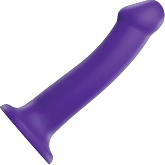 Фиолетовый фаллоимитатор-насадка Strap-On-Me Dildo Dual Density size L - 19 см. - Strap-on-me - купить с доставкой в Смоленске