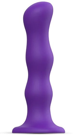 Фиолетовая насадка Strap-On-Me Dildo Geisha Balls size M - Strap-on-me - купить с доставкой в Смоленске