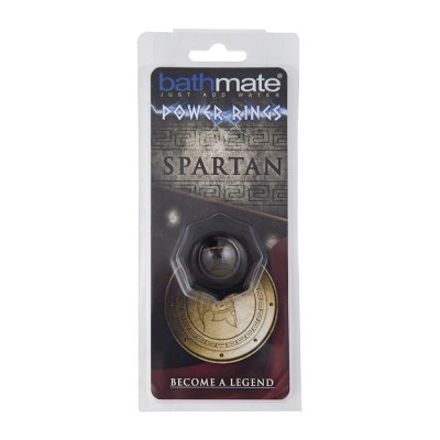 Чёрное эрекционное кольцо Spartan - Bathmate - в Смоленске купить с доставкой