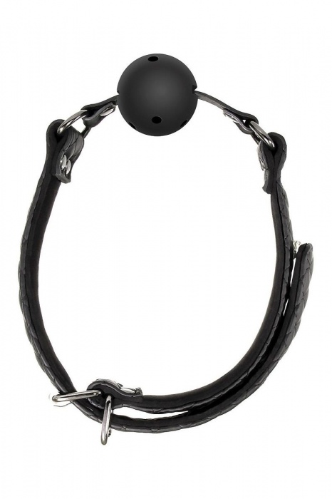 Черный кляп-шарик BALL GAG DIAMOND - Dream Toys - купить с доставкой в Смоленске