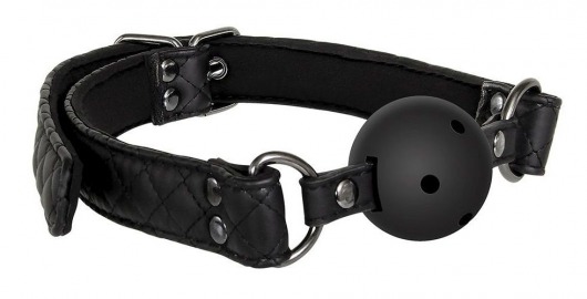 Черный кляп-шарик BALL GAG DIAMOND - Dream Toys - купить с доставкой в Смоленске