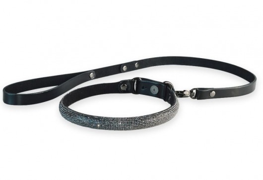 Эффектный сверкающий ошейник с поводком  Гламур - Sitabella - купить с доставкой в Смоленске