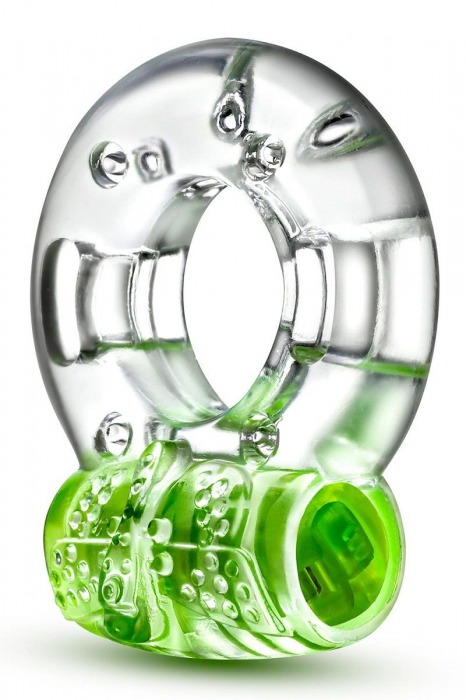 Зеленое эрекционное виброкольцо Arouser Vibrating C-Ring - Blush Novelties - в Смоленске купить с доставкой