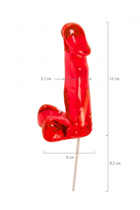 Красный леденец в форме члена со вкусом виски - 173 гр. - Sosuчki - купить с доставкой в Смоленске