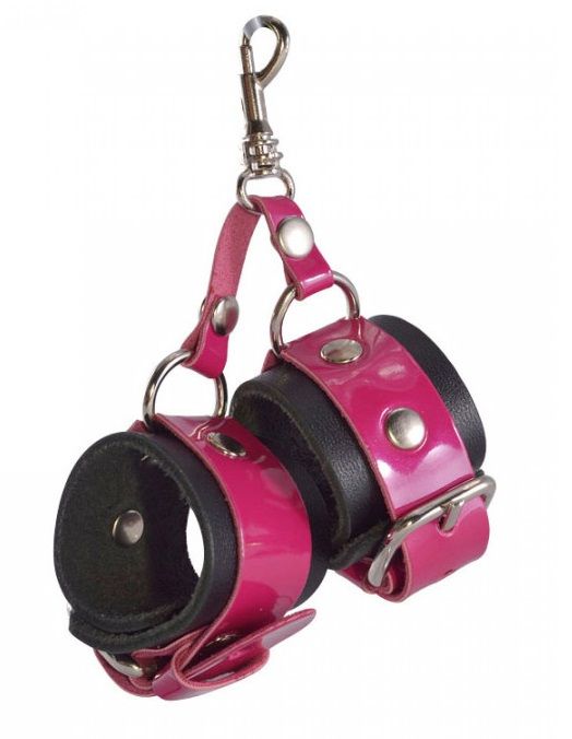 Розово-черный брелок  Наручники - Sitabella - купить с доставкой в Смоленске