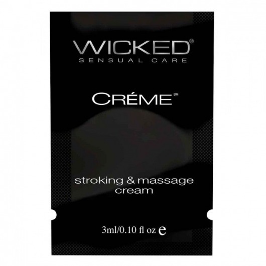 Крем для массажа и мастурбации Wicked Stroking and Massage Creme - 3 мл. - Wicked - купить с доставкой в Смоленске