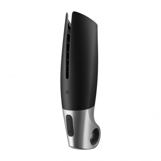Черный мастурбатор с вибрацией Power Masturbator - Satisfyer - в Смоленске купить с доставкой